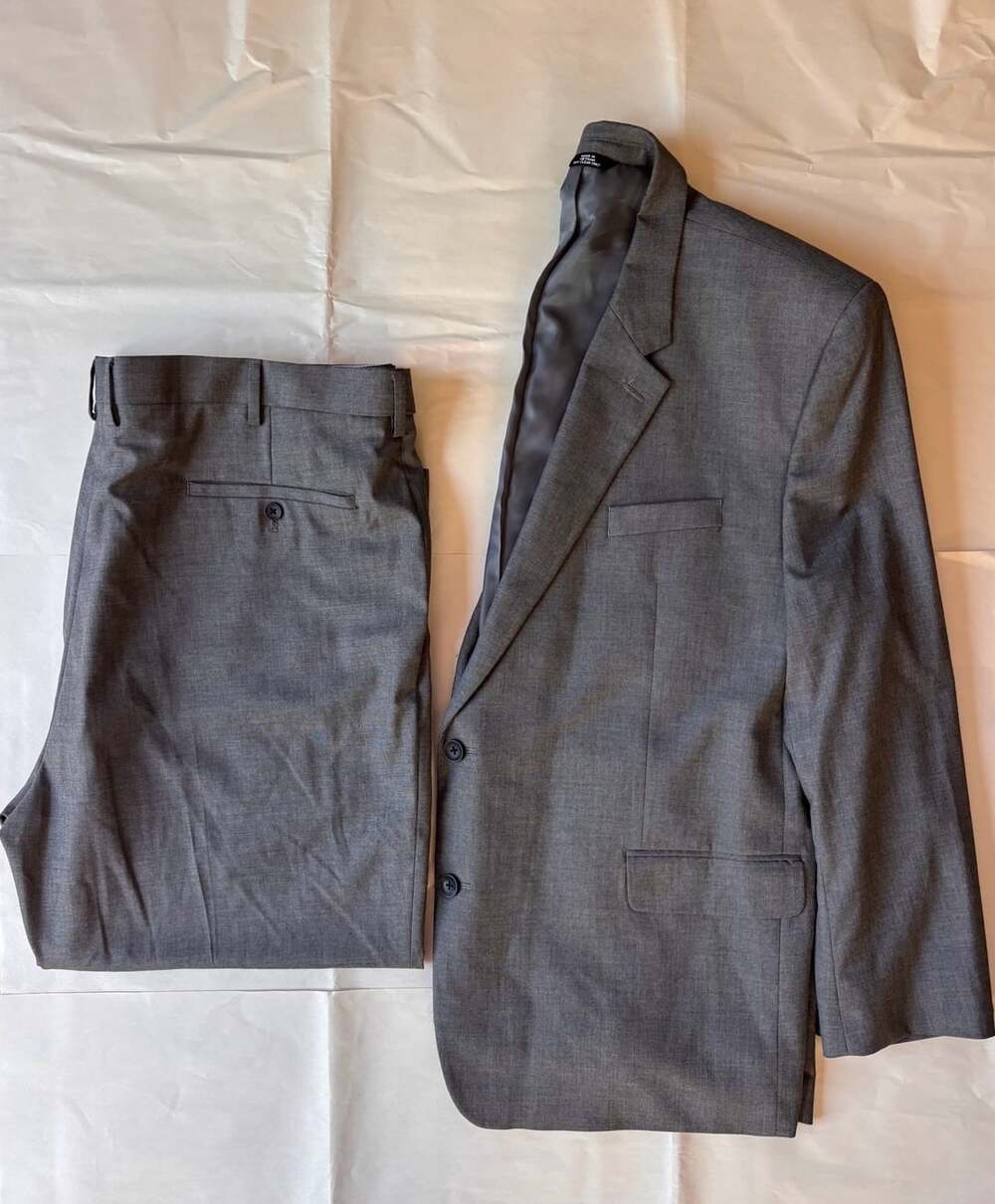 J.M. Haggar Classic Fit Gray Two-Piece Suit Jacket and Pants Set